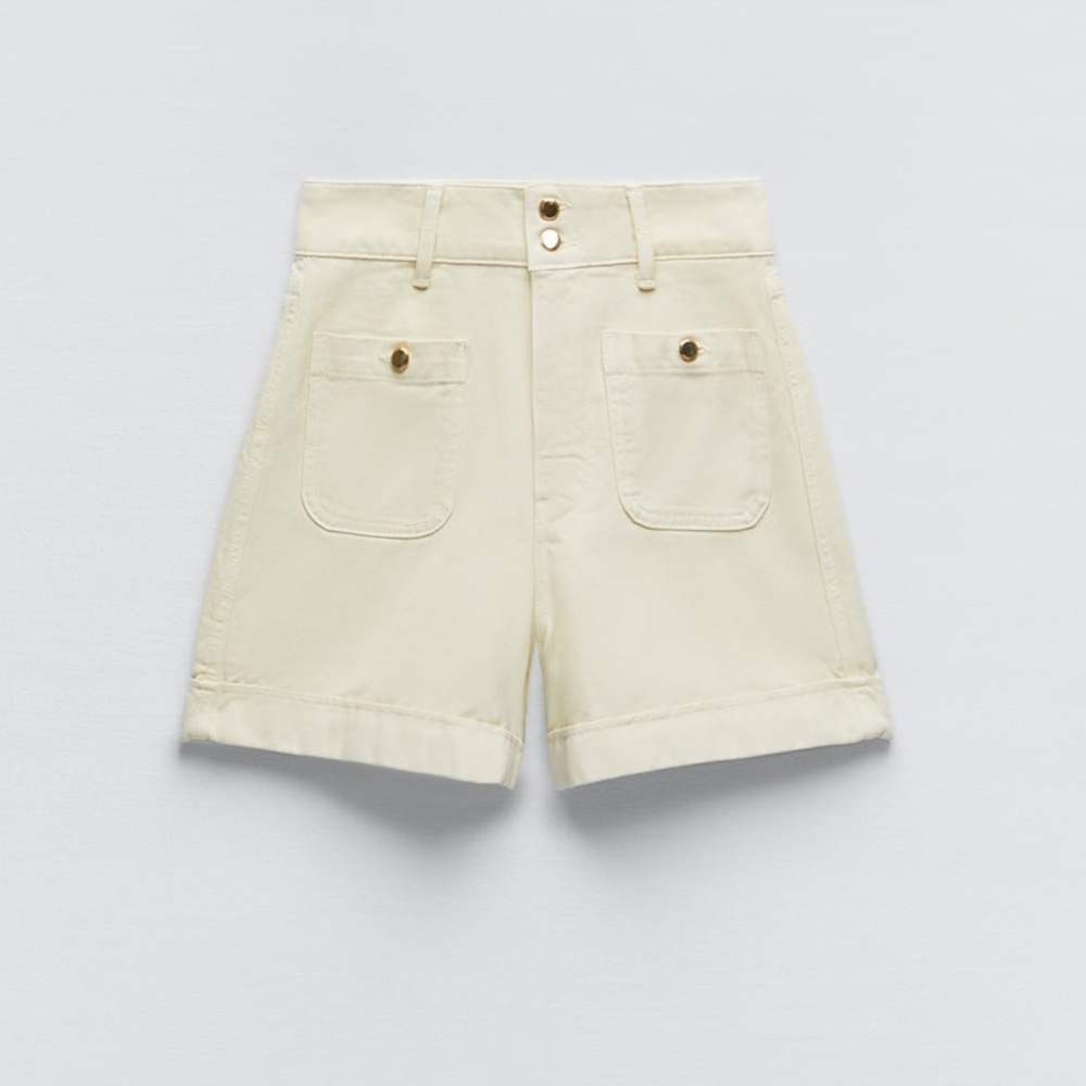 zara denim shorts